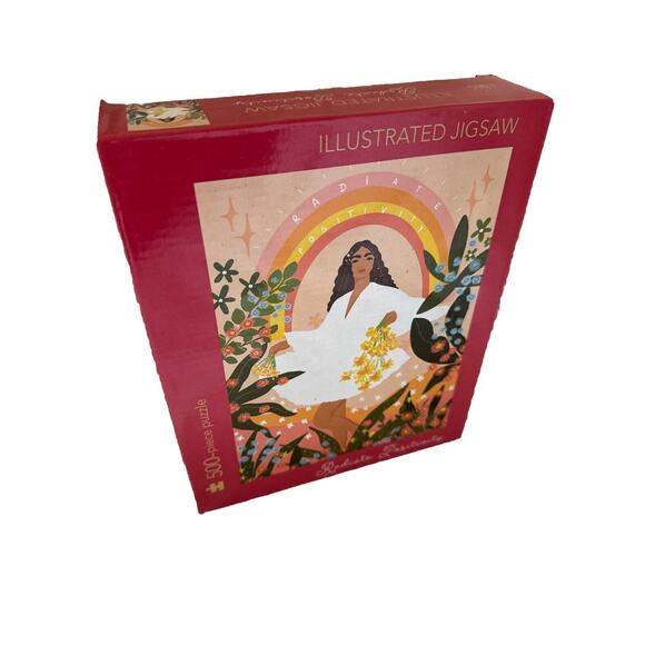 500 Pcs Puzzle Jigsaw 'Radiate Positivity'Table Games 24” x 18” Illustrate Pink - Picture 2 of 11